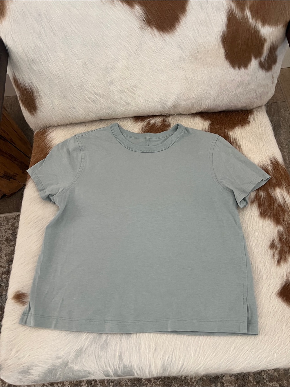Lululemon cropped cotton crew neck t shirt.  Size 0